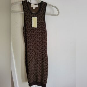 Michael kors signature logo jacquard tank dress